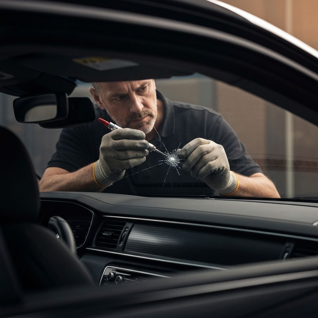 Professional windshield repair service